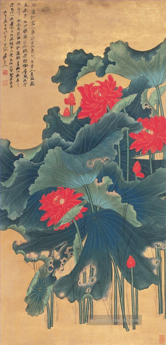 Chang dai Chien Lotus 17 Chinesische Malerei Ölgemälde